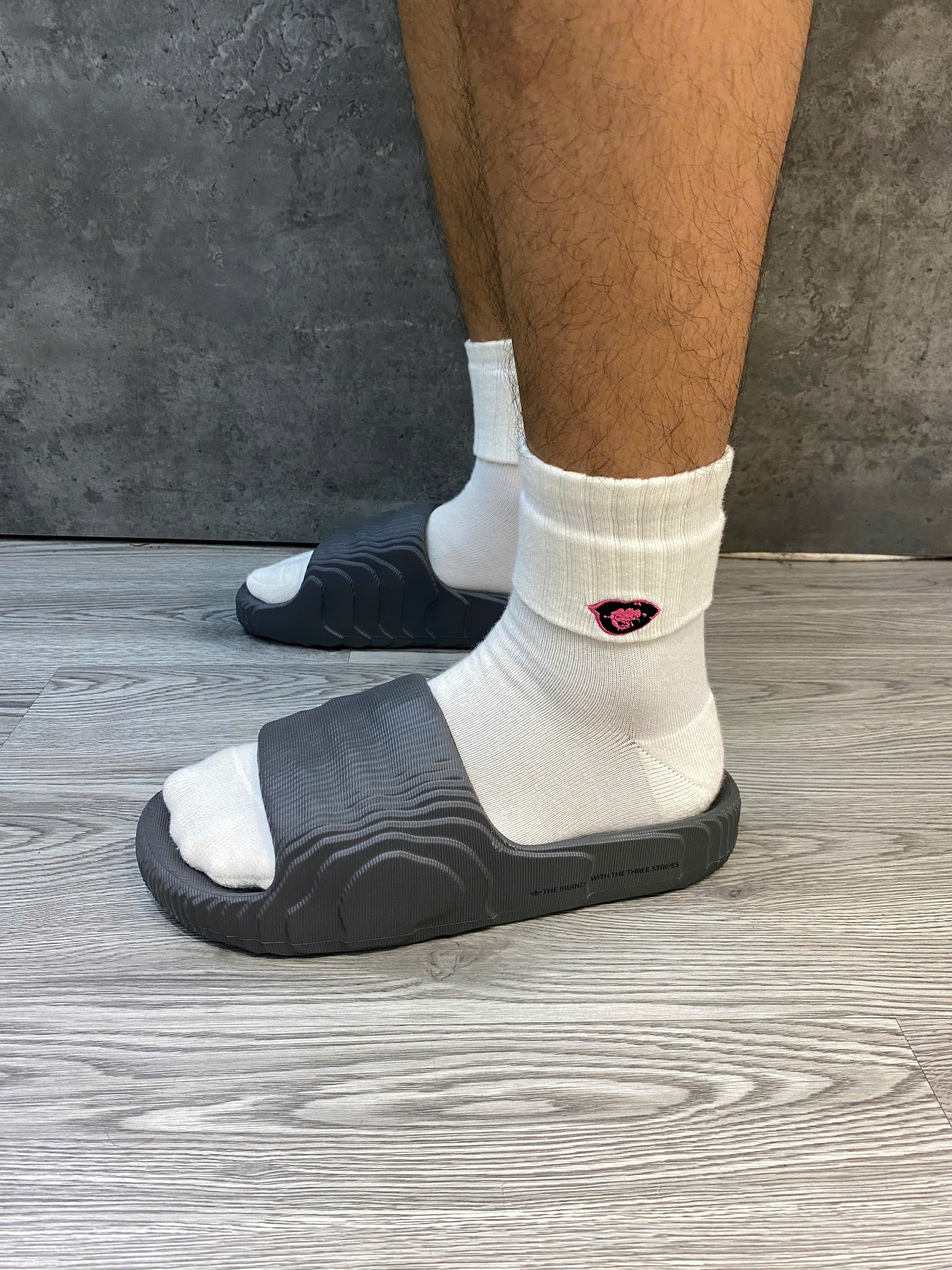 Dép Chính Hãng - Adidas Adilette 22 Slides 'Dark Grey' Five - HP6522