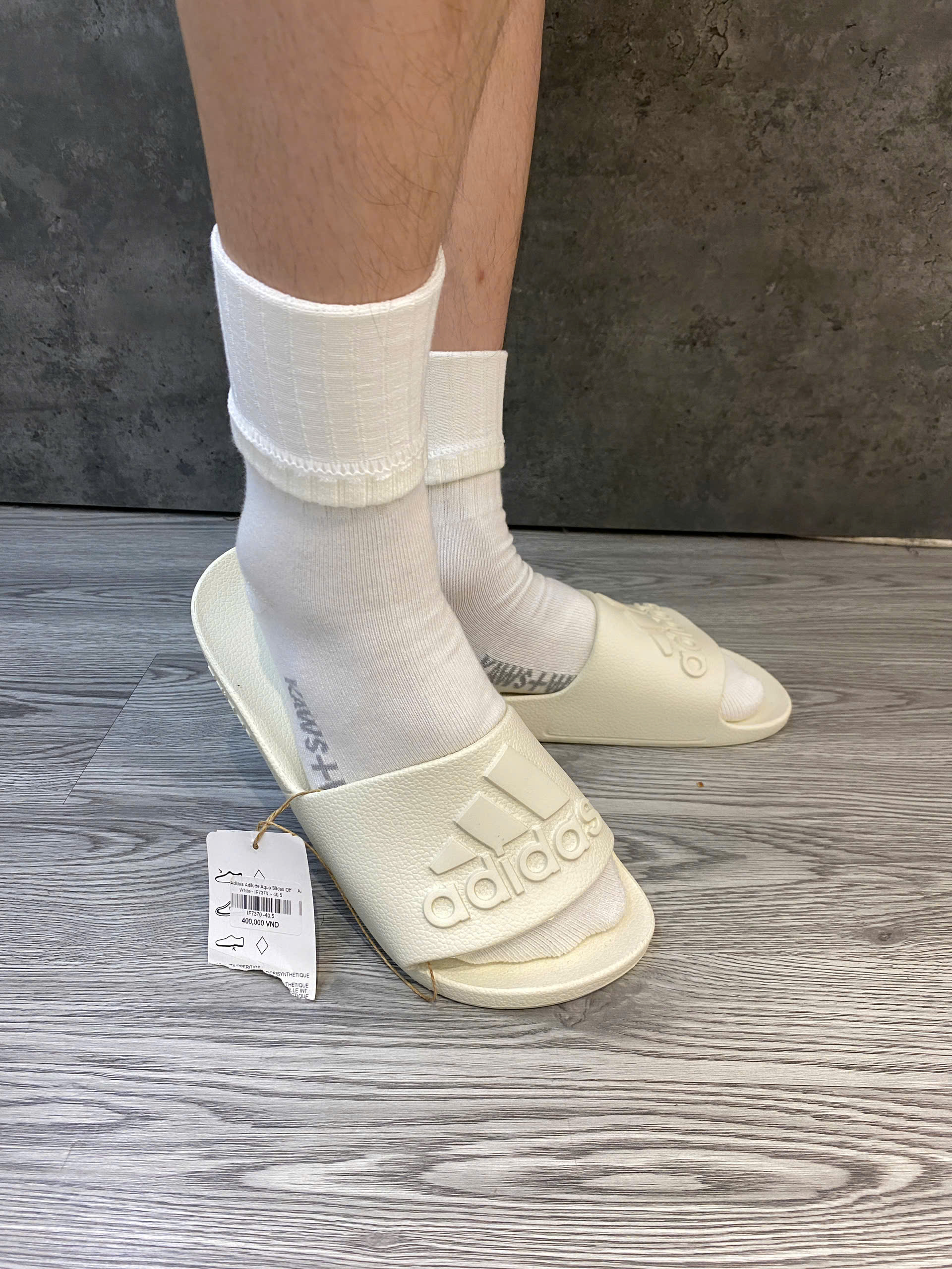 Dép Chính Hãng - Adidas Adilette Aqua Slides Off  ''White'' - IF7370