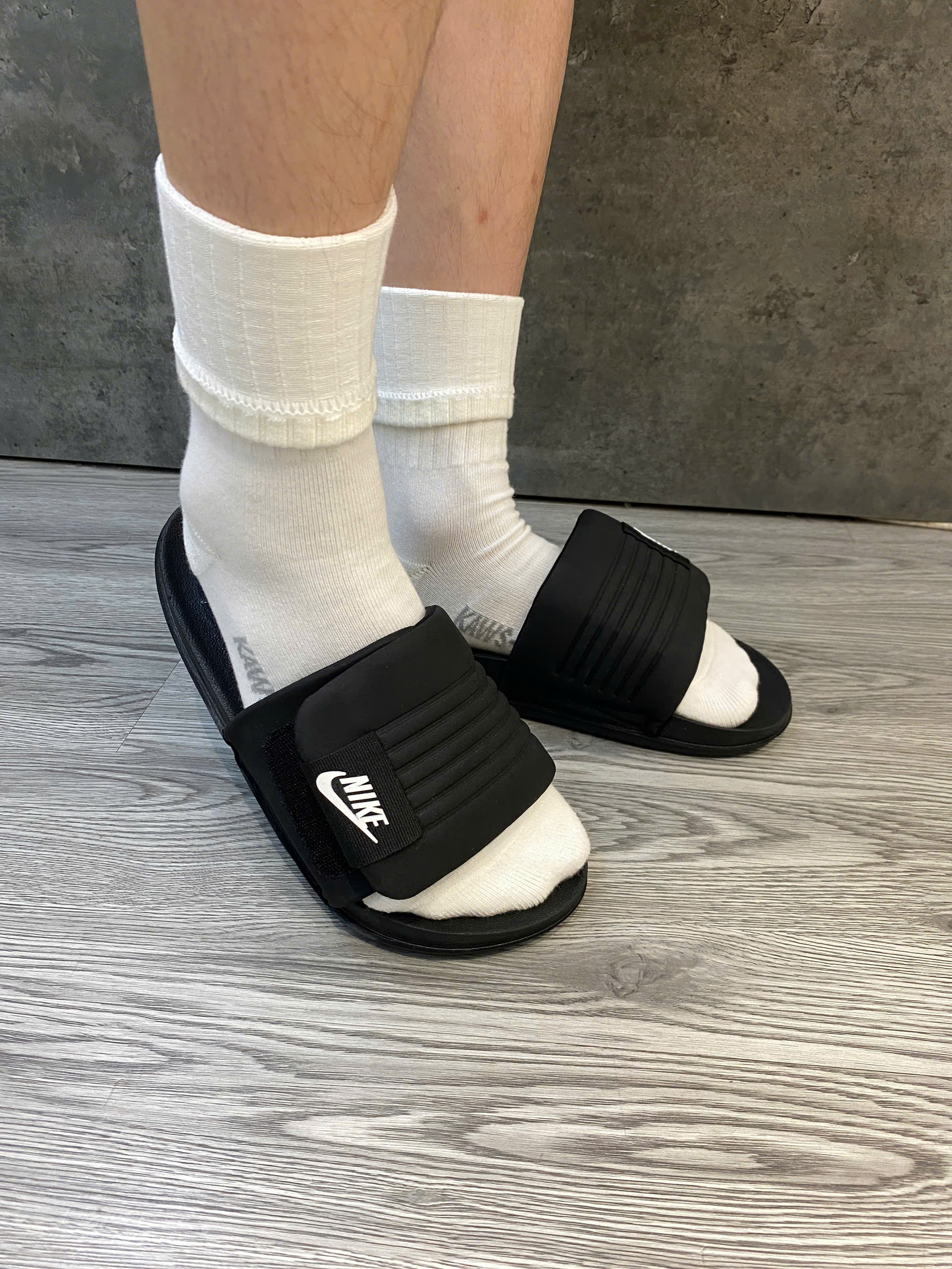 Dép Chính Hãng - Dép Nike Offcourt Adjust Slides '' Black/White '' - DQ9624-001