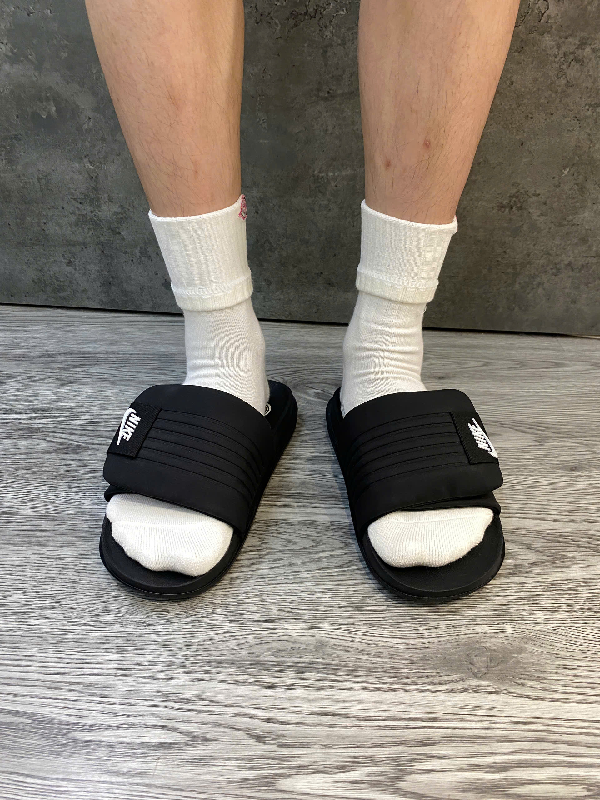 Dép Chính Hãng - Dép Nike Offcourt Adjust Slides '' Black/White '' - DQ9624-001