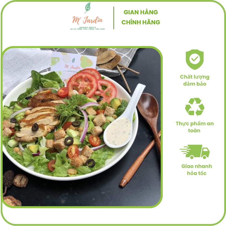 Salad má đùi Gà BBQ sốt Creamy