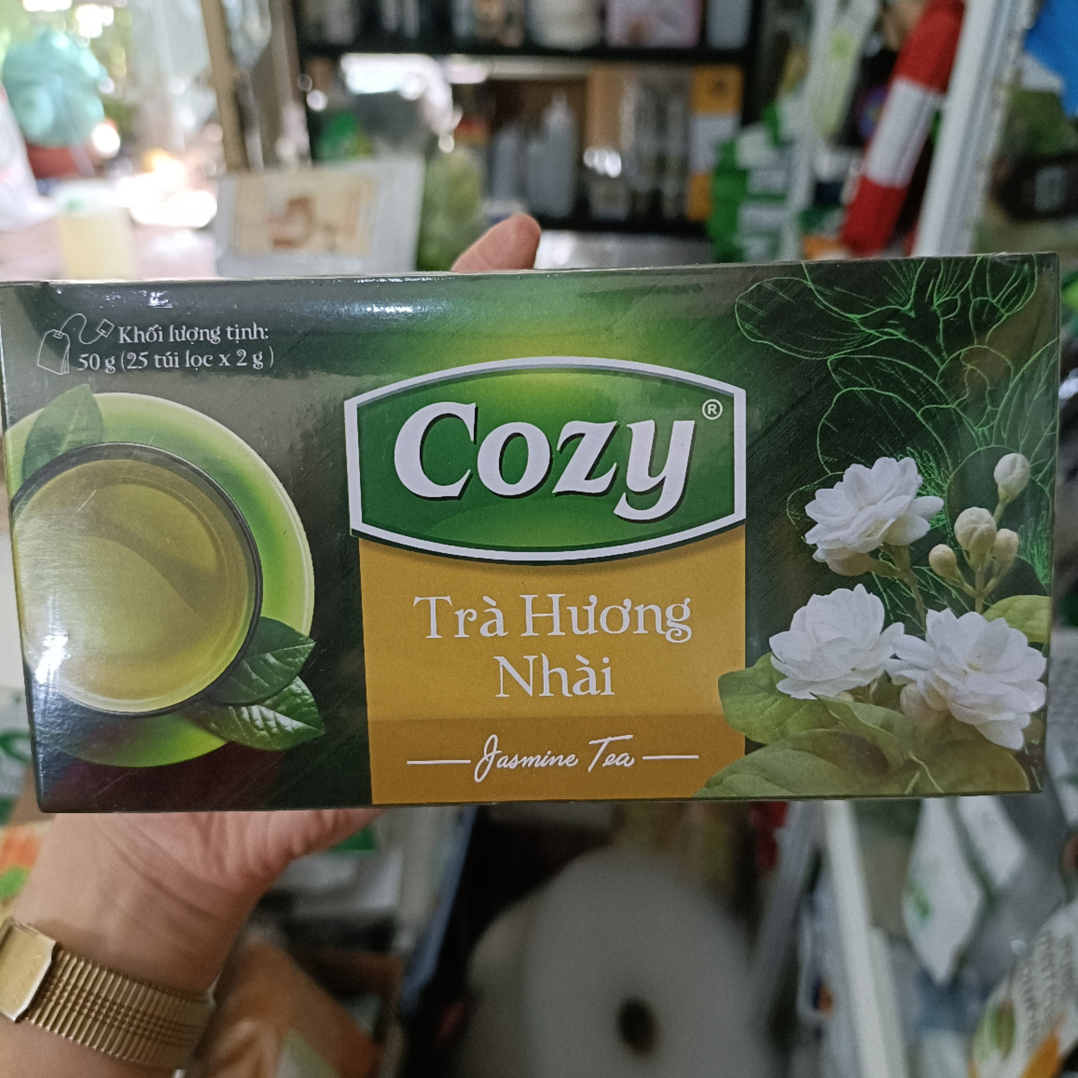 Trà cozy túi lọc hộp 50g (25 gói x 2gr) - TRÀ XANH