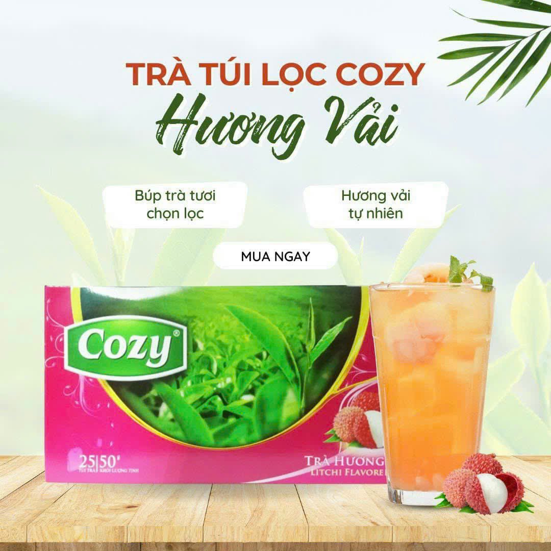 Trà cozy túi lọc 50g (25 gói x 2g) - VẢI
