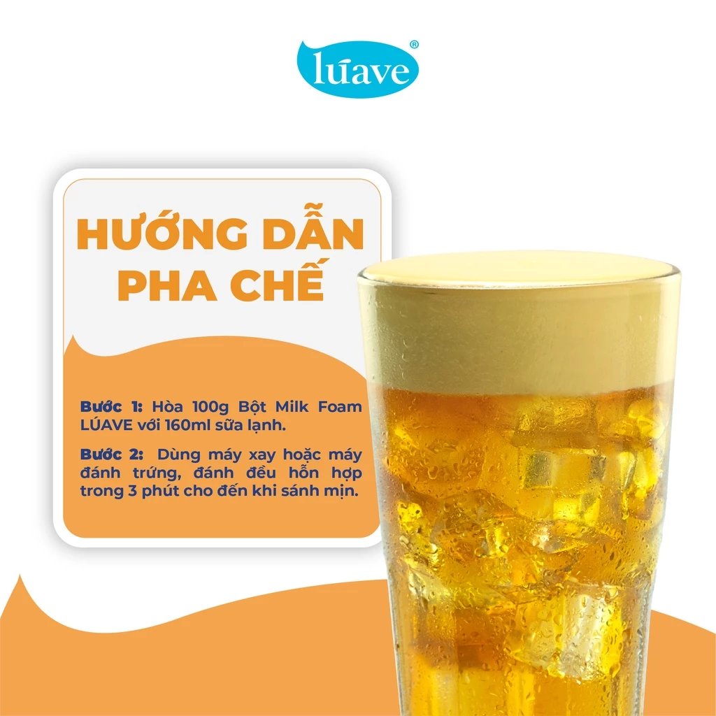 Bột Milk foam Luave gói 500g - TRỨNG MUỐI