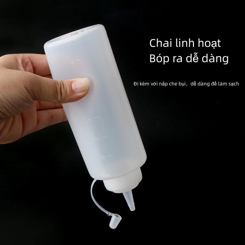 Chai nhựa tròn đựng sốt 400ml - 16oz