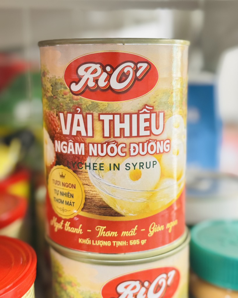 Vải ngâm nước đường Rio 565g
