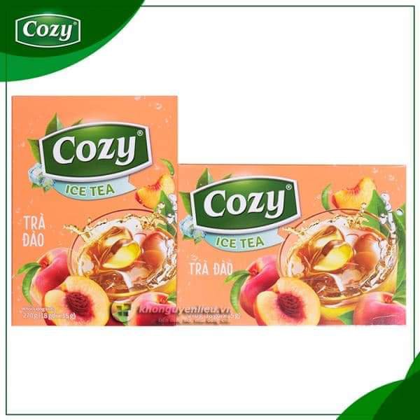 Trà Cozy hòa tan hộp 270g (16 gói x 15g) - ĐÀO
