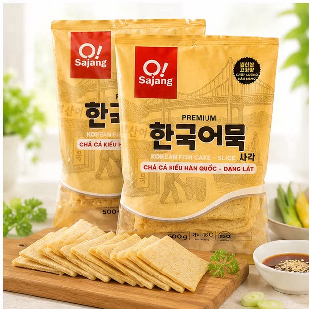 Chả cá Hàn Quốc dạng lát O!Sa jang gói 500g