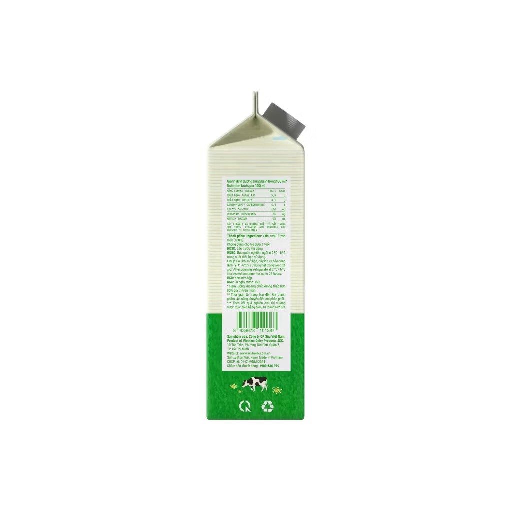 Sữa tươi thanh trùng Green Farm hộp 900g