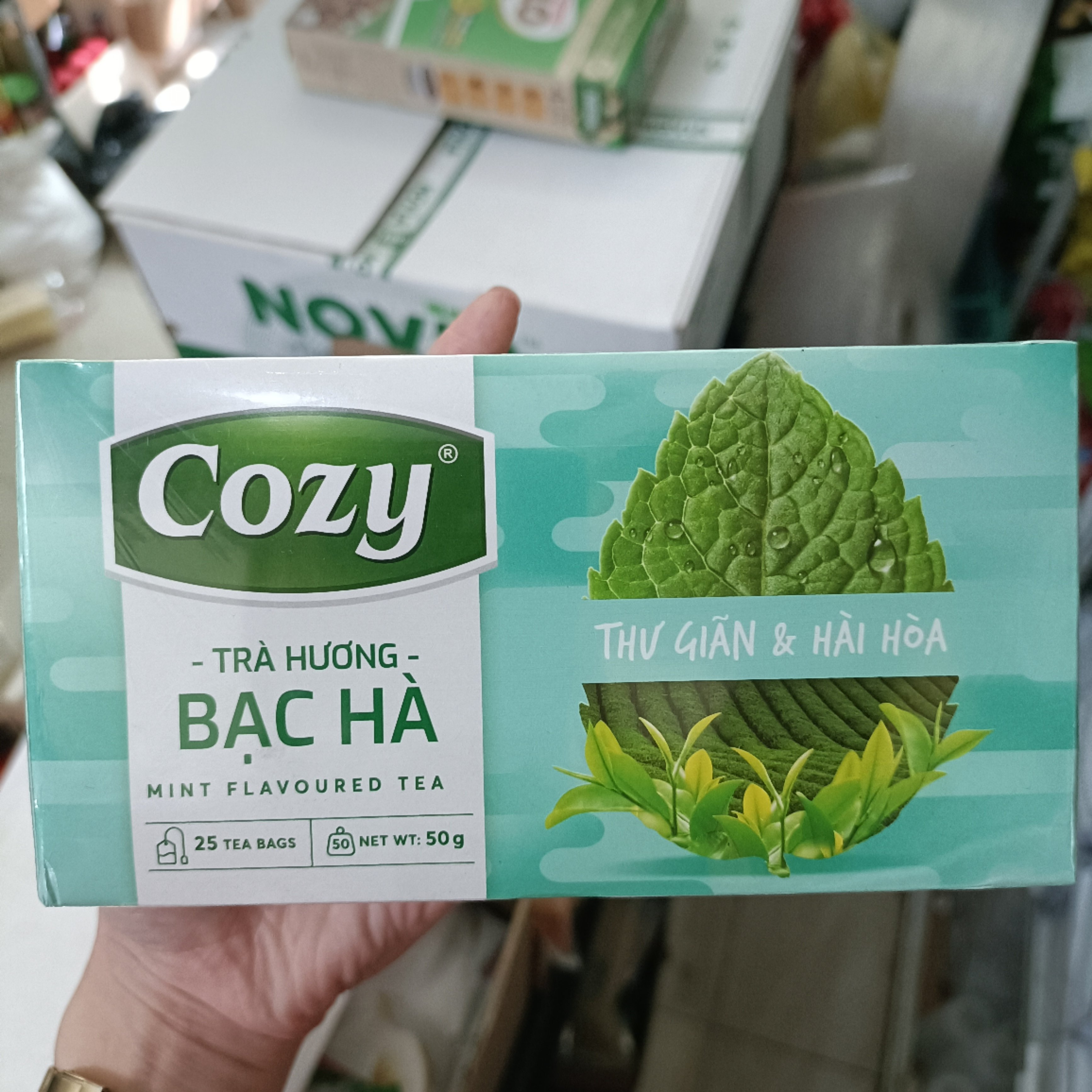 Trà cozy túi lọc hộp 50gr (25 gói x 2gr) BẠC HÀ