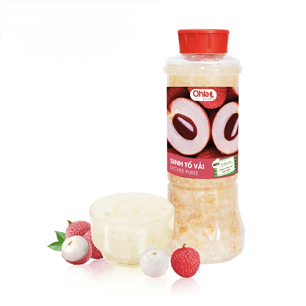 Sinh tố Ohla 40% chai 1 lít - Vải
