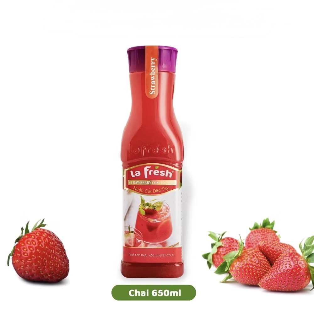 Nước cốt Dâu Tây La Fresh chai 650ml