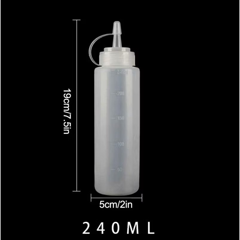 Chai nhựa tròn đựng sốt 200ml - 8oz