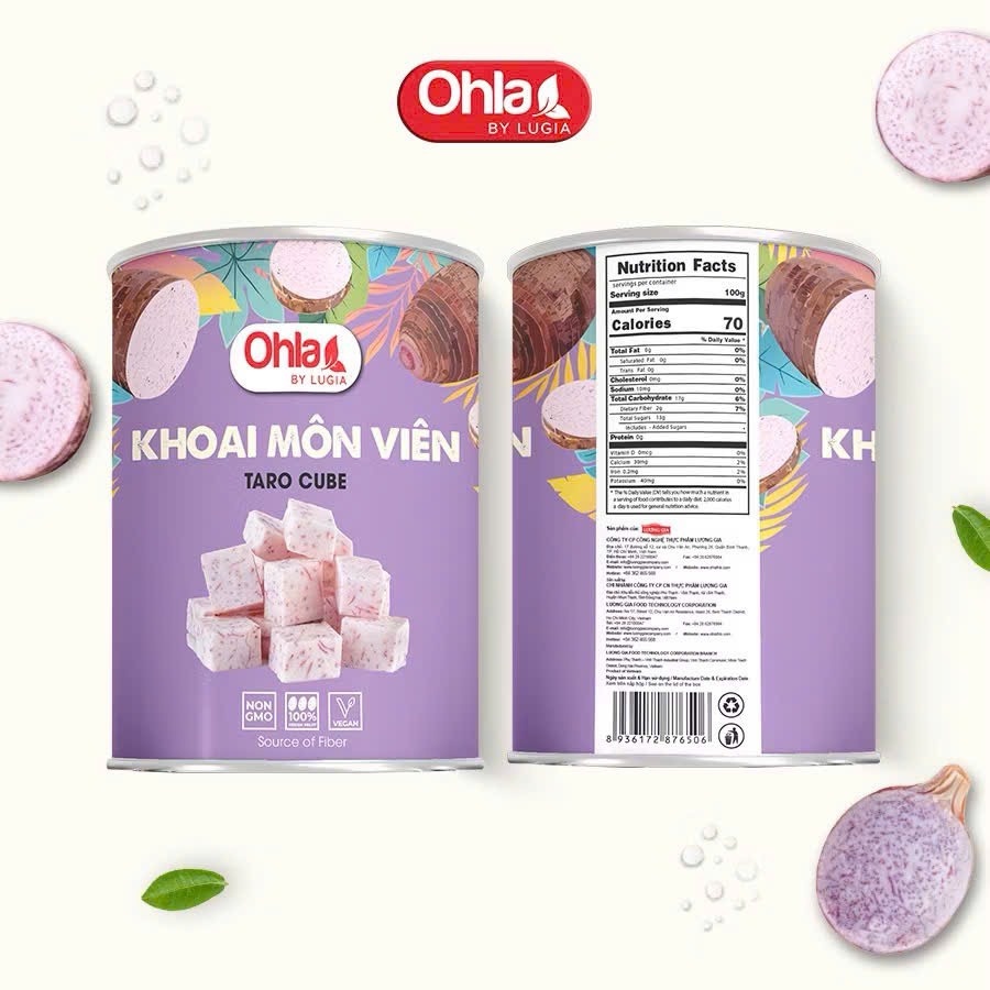 Ohla - Khoai môn viên đóng lon 900gr