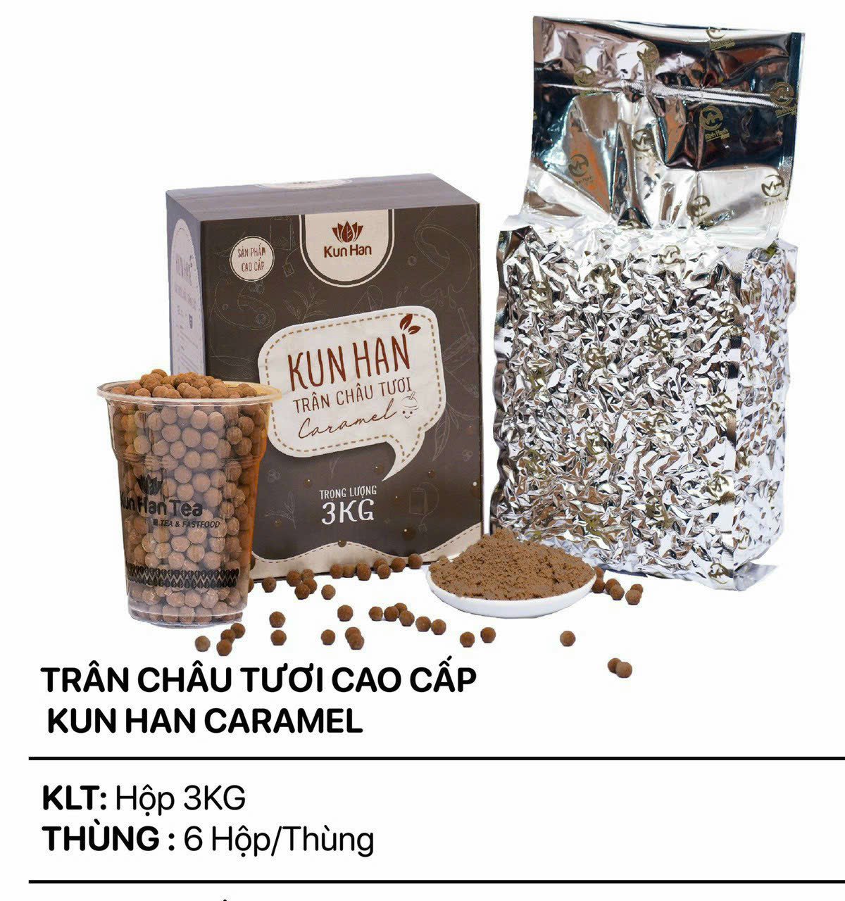 Trân châu tươi Kun Han túi 3kg