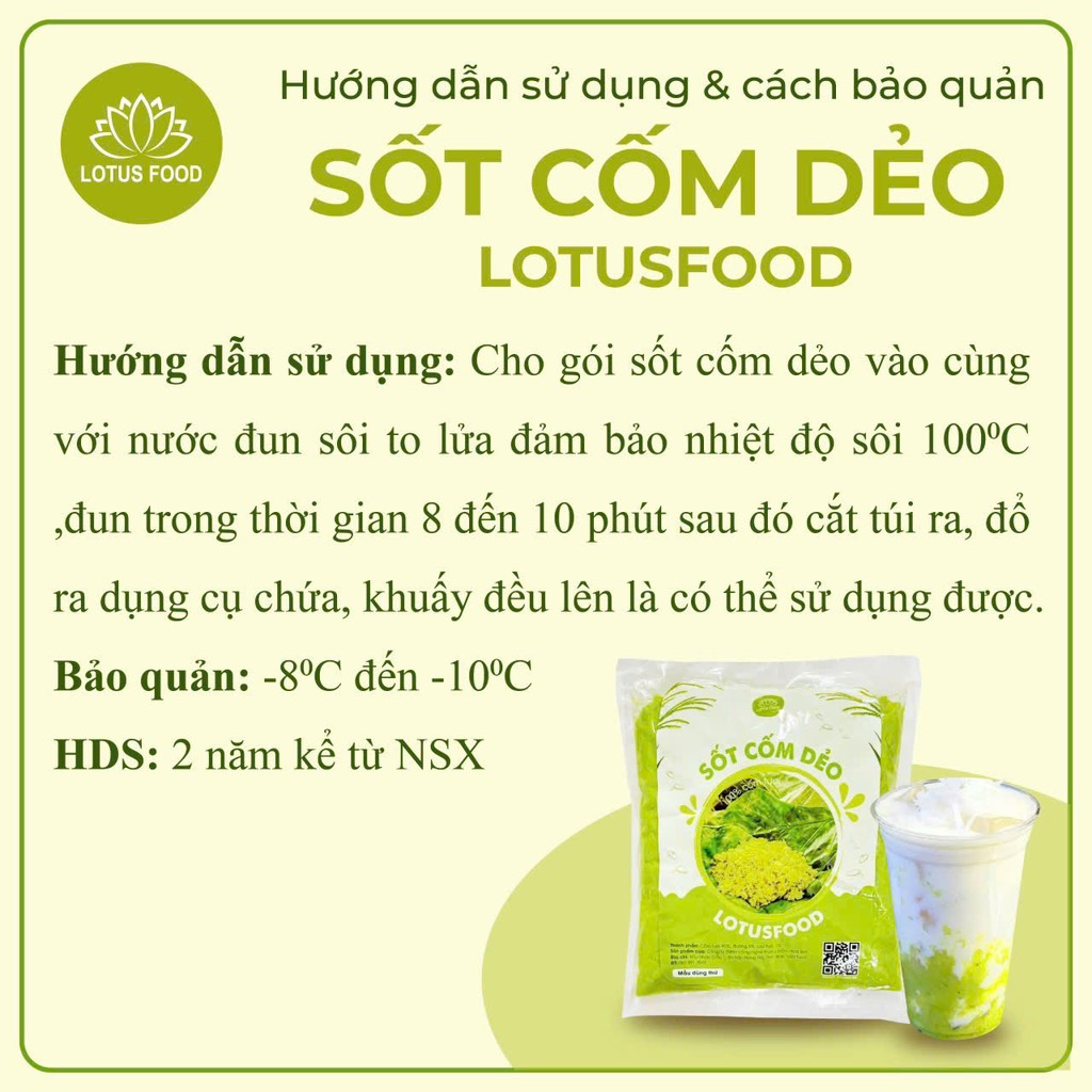Sốt Cốm Dẻo Lotus túi 1kg