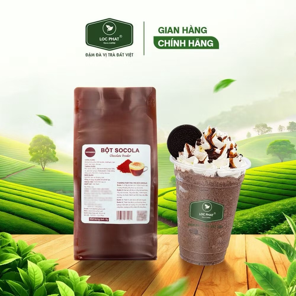 Bột Socola Toppingreen túi 1kg