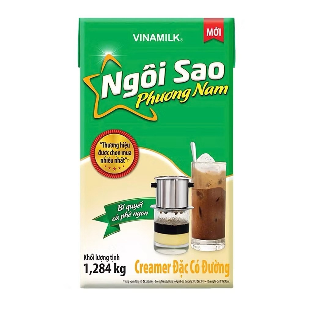 Sữa đặc Ngôi Sao Phương Nam xanh lá 1284g