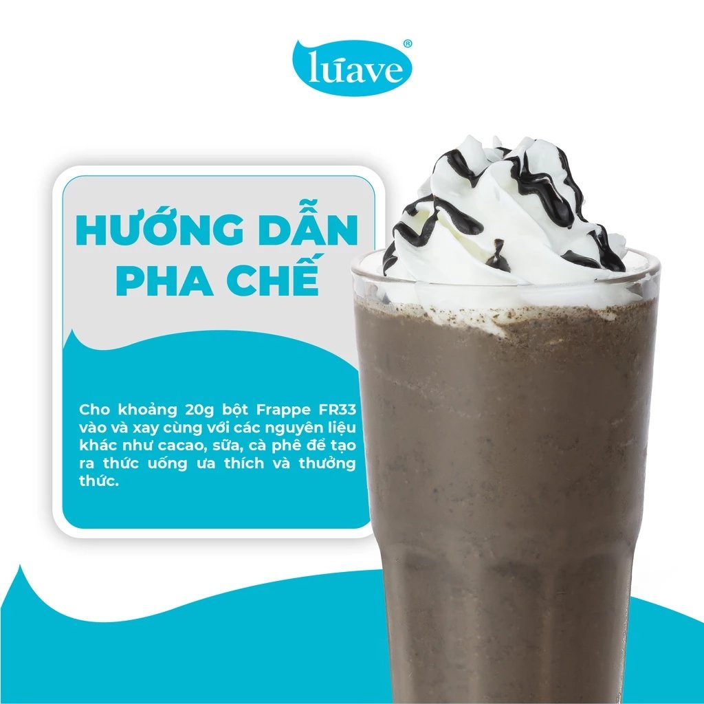 Bột đá xay Frappe FR33 Lúave túi 1kg