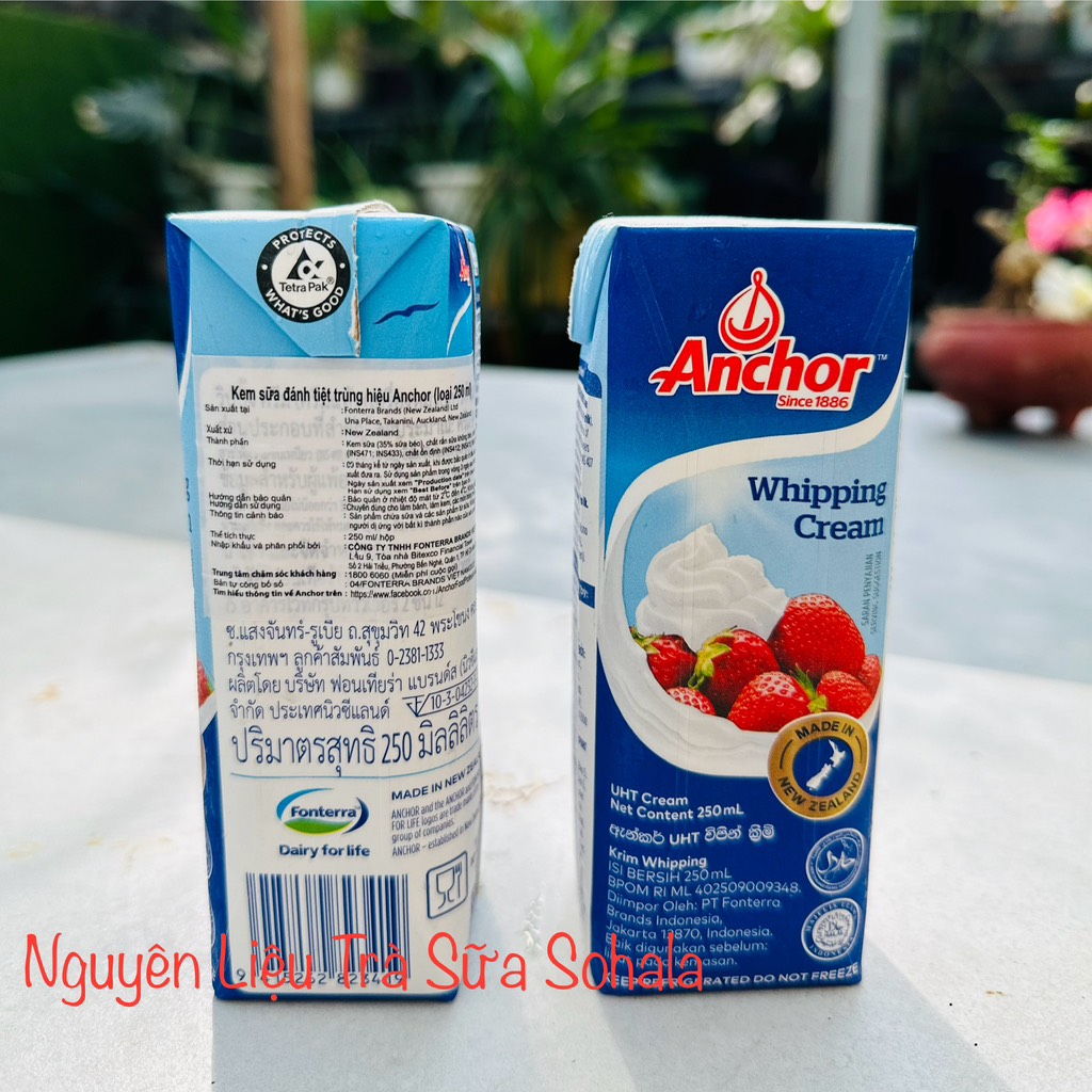 Kem Whipping Cream Anchor hộp 250ml