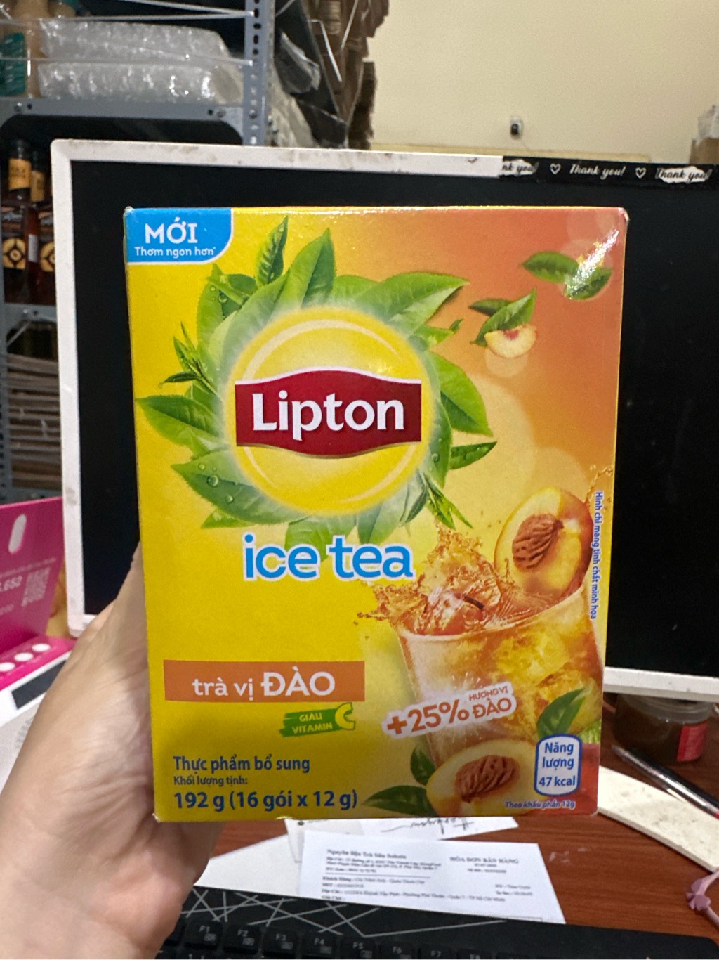 Trà Lipton Đào 192gr (16 gói x 12gr)