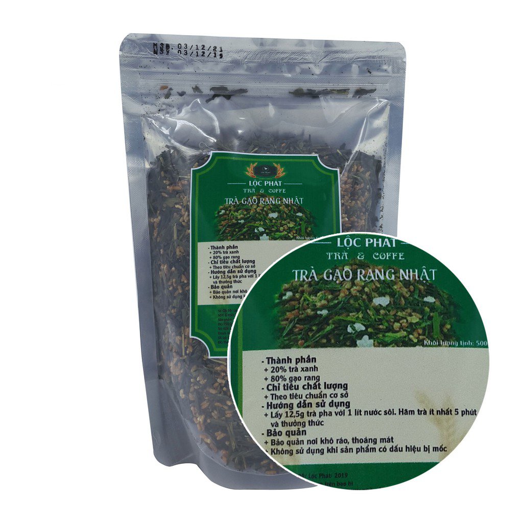 Trà gạo Nhật rang Lộc Phát 500g