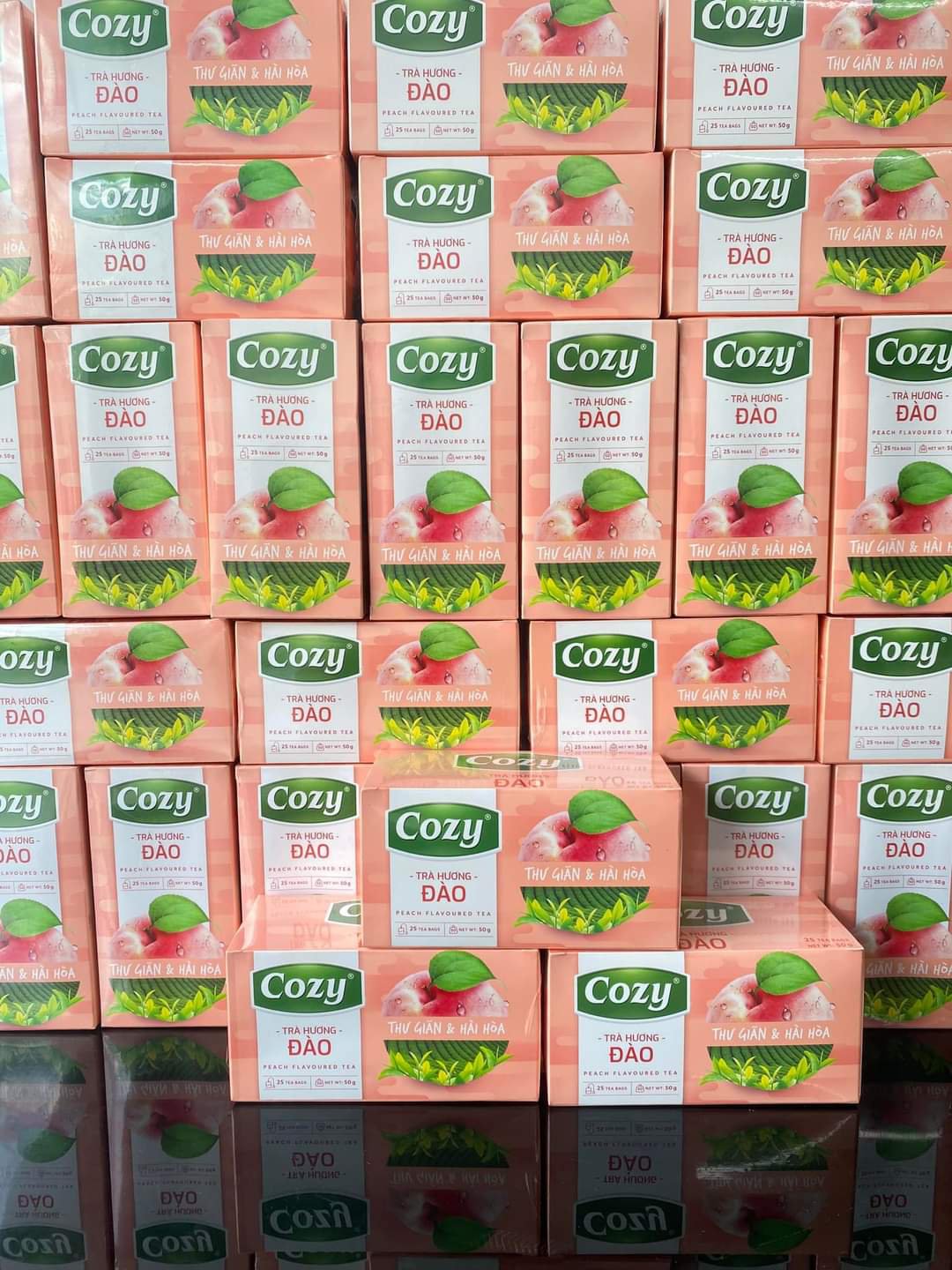 Trà Cozy hộp 50g (25 gói x 2g) - ĐÀO TÚI LỌC