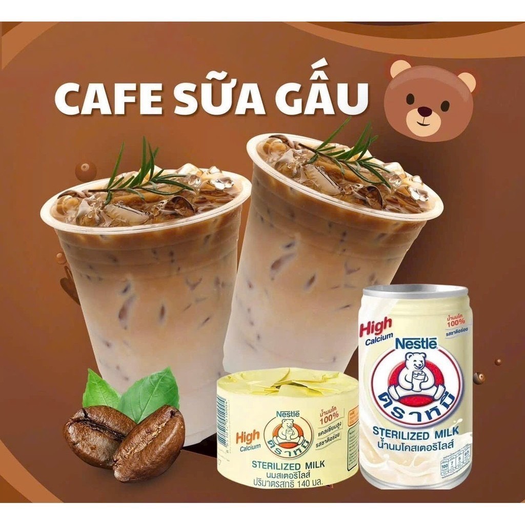 Sữa tươi gấu Nestle Thái Lan lon 140ml