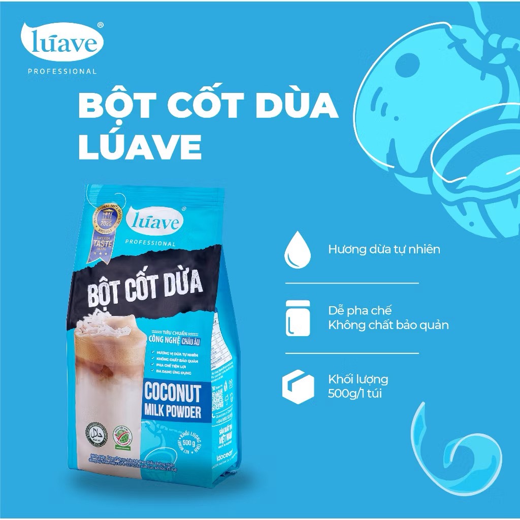 Bột Cốt Dừa Luave túi 500g