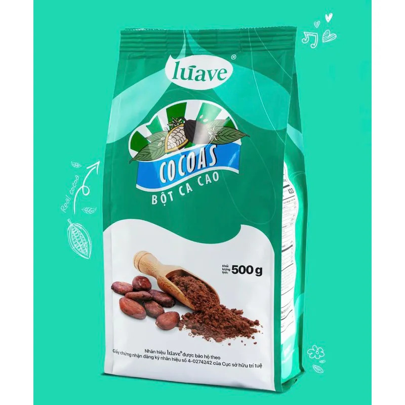 Bột Ca cao đắng Luave 500g