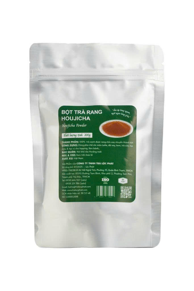 Bột trà rang Houjicha Lộc Phát túi 200g