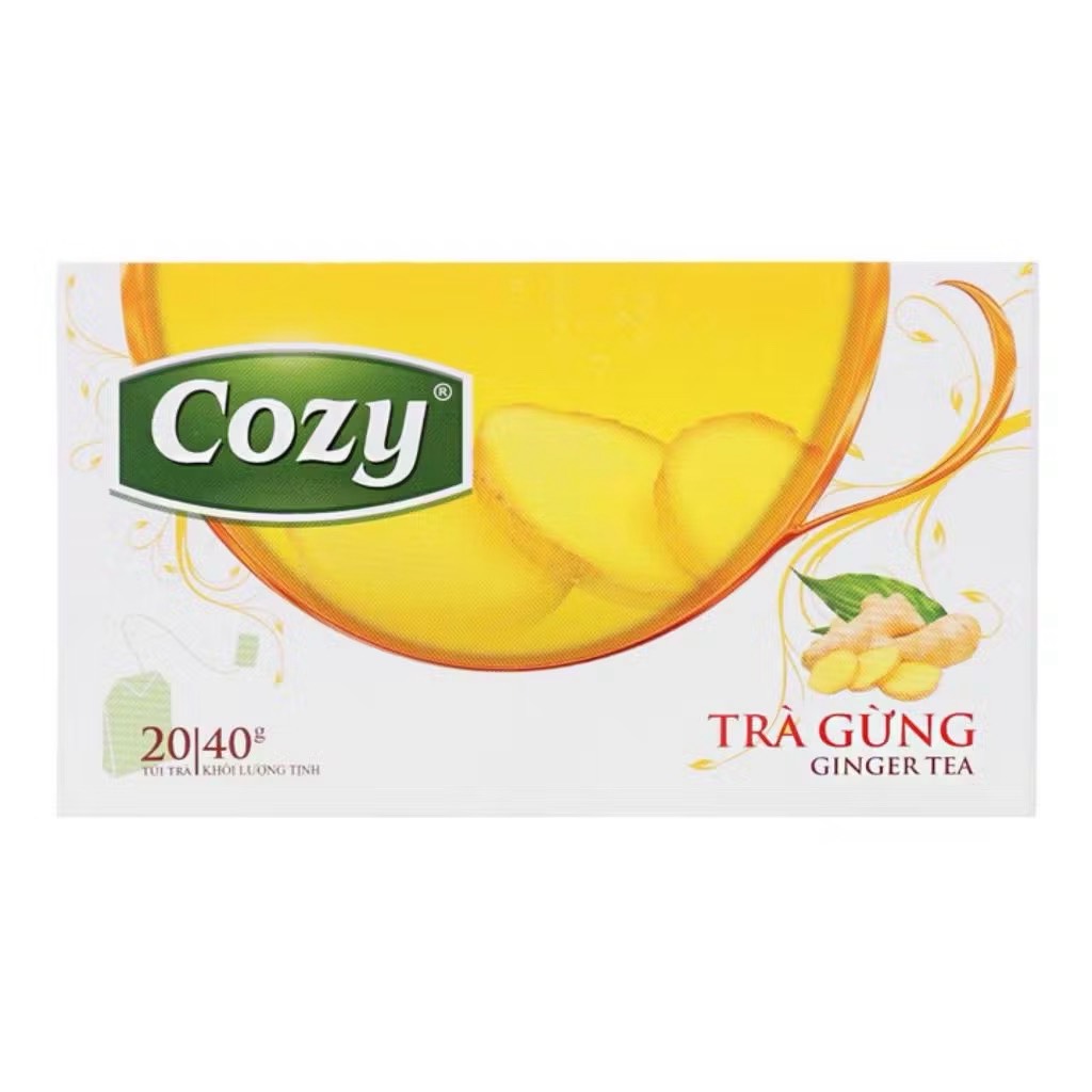 Trà cozy túi lọc hộp 40g (20 gói x 2gr) - GỪNG