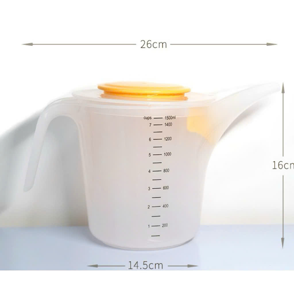 Ca nhựa đánh trứng và kem có nắp 1,5L