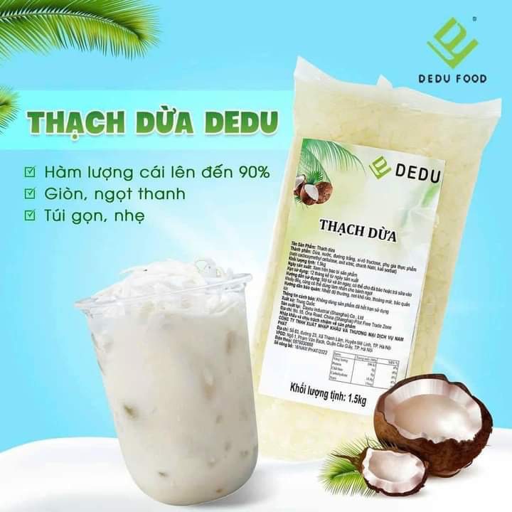 Thạch dừa Dedu gói 1.5kg