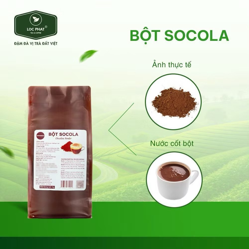 Bột Socola Toppingreen túi 1kg