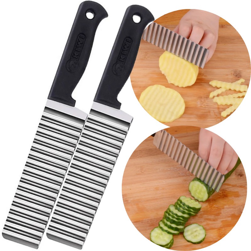 Dao lượn sóng cắt thạch, củ quả CÁN ĐEN DÀI