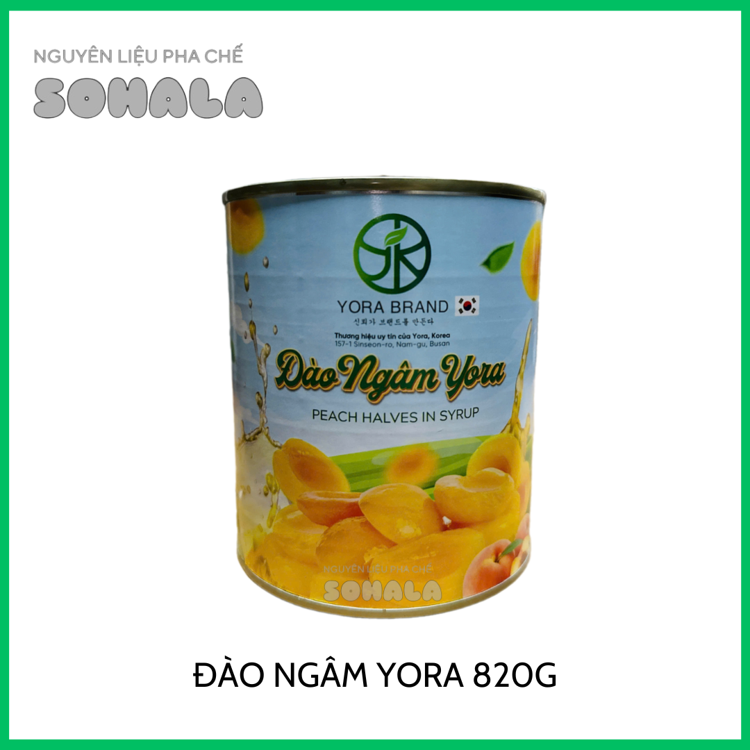 Đào ngâm Yora 820g