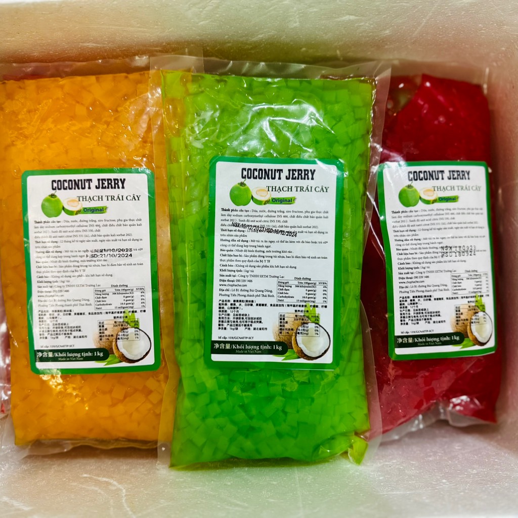 Thạch dừa Coconut Jerry túi 1kg