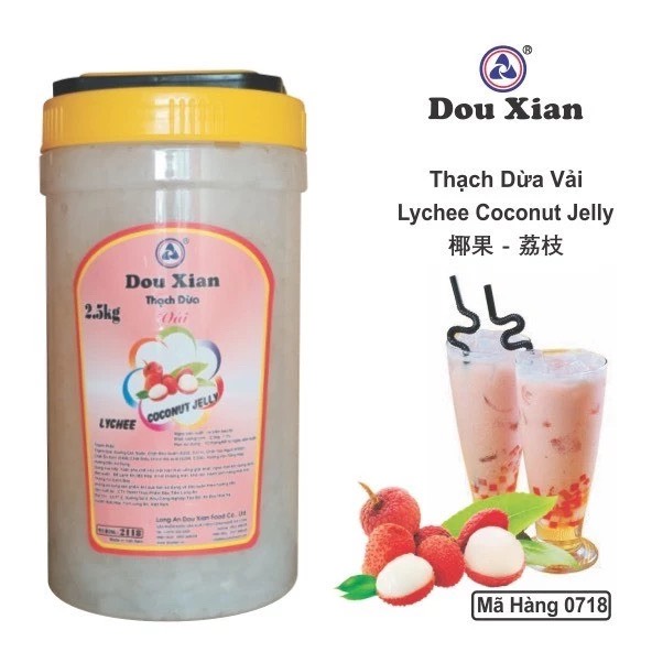 Thạch dừa Vải Douxian hũ 2.5kg