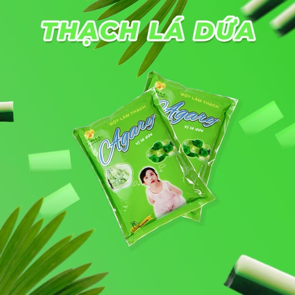 Bột thạch Lá Dứa Agary 155g