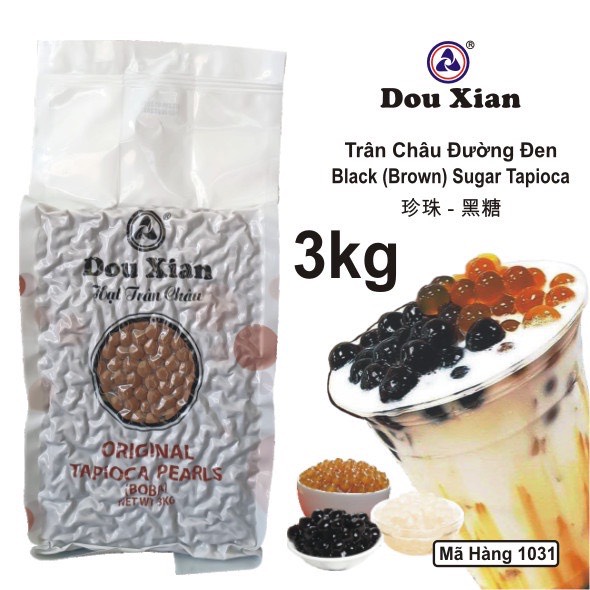 Trân châu Đường Đen Douxian túi 3kg 2.5