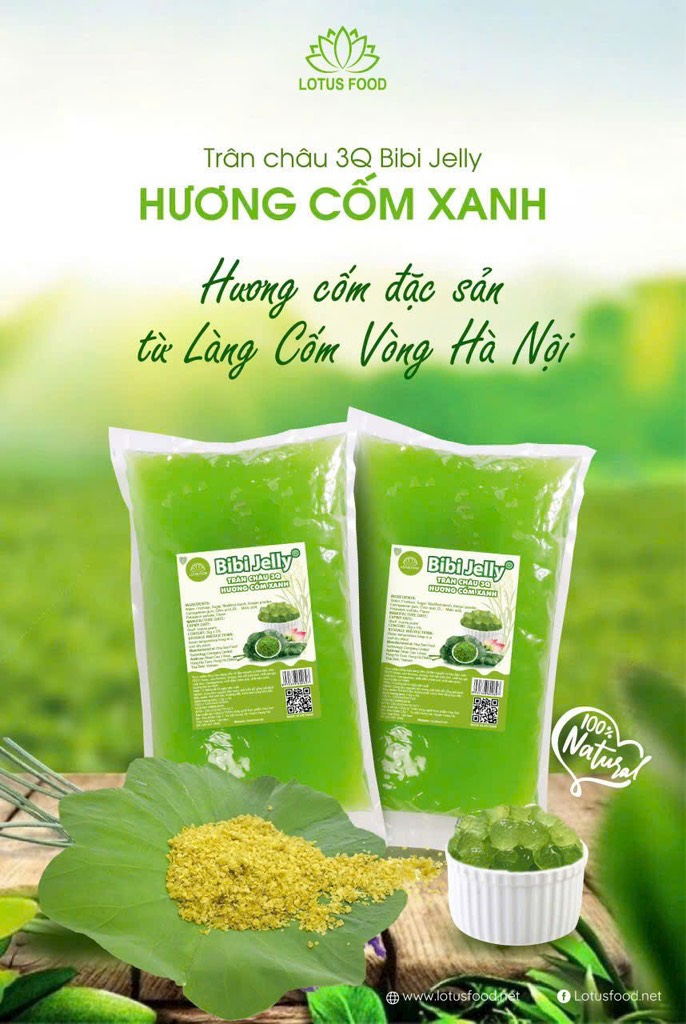 Trân châu 3Q BiBi Cốm Xanh túi 2kg