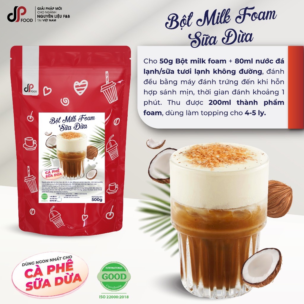 Bột Milk Foam Sữa Dừa DP Food