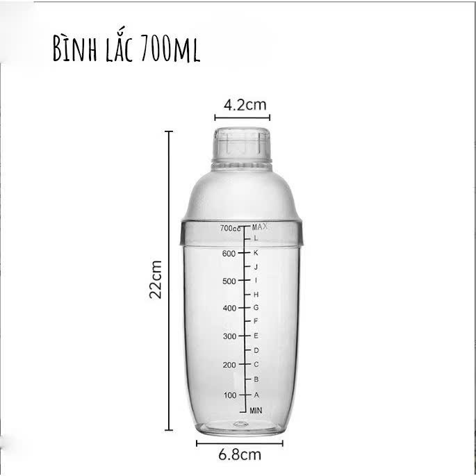 Cốc lắc nhựa (shaker) 700ml
