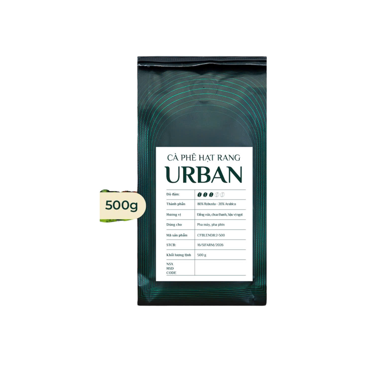 SI CAFE - Cà phê hạt rang Urban túi 500g