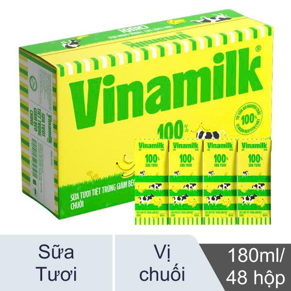 [Thùng 48 hộp] Sữa chuối Vinamilk