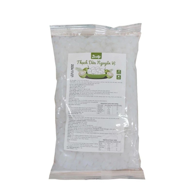 Thạch dừa nguyên vị Zestty gói 1kg