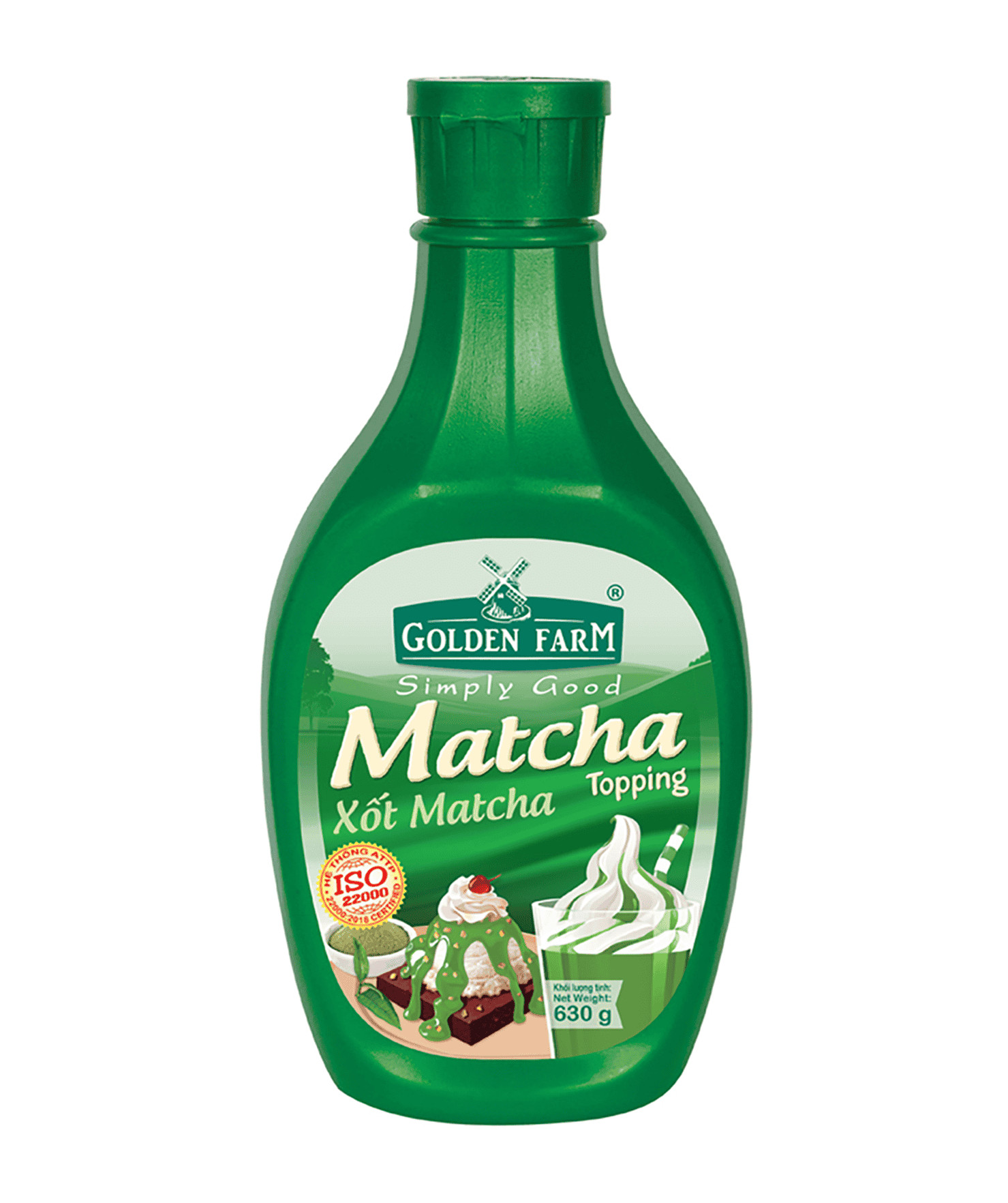 Sốt Topping Matcha Golden Farm 630g