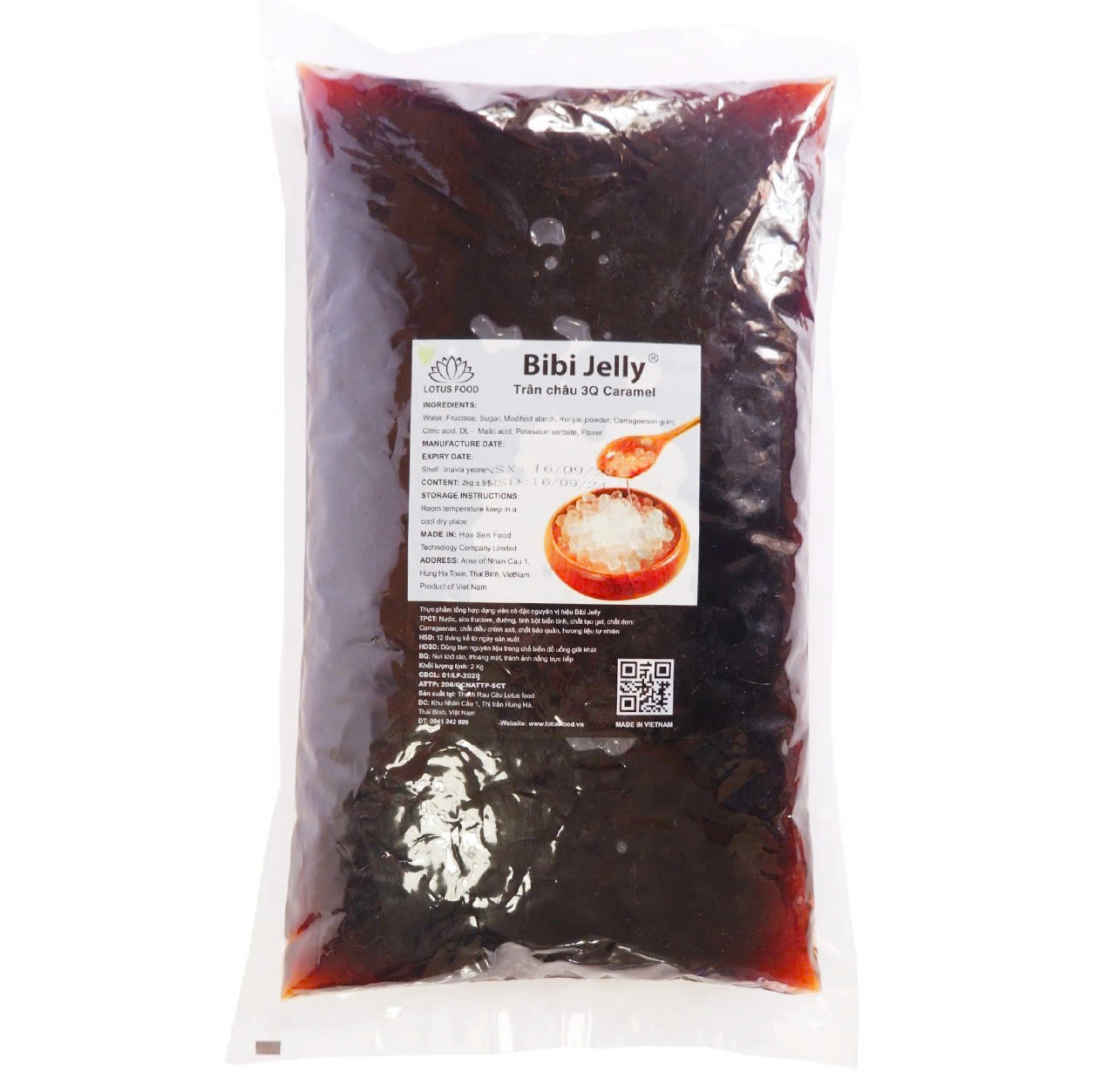 Trân châu 3Q Caramel Bibi Jelly 2kg