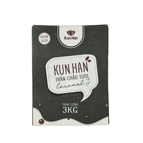Trân châu đen caramel Kun Han - HỘP 3KG